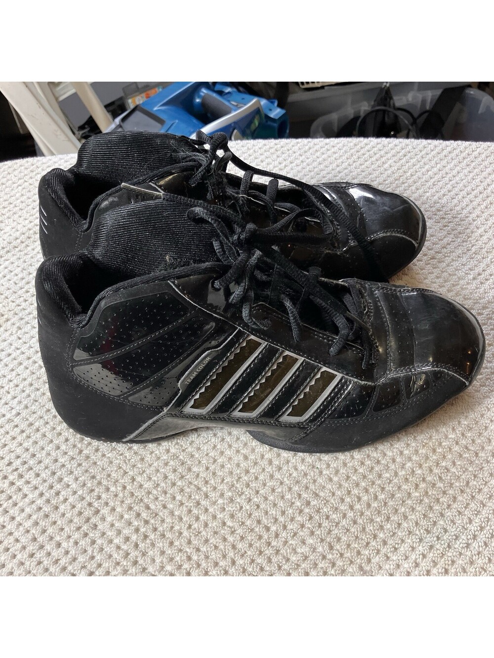 Adidas Basketball Shoes Size 9  Men's Adiprene Sneaker CLI 037001 High Top Black